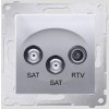 Kontakt-Simon SIMON54 SAT/SAT/RTV koncovka anténní zásuvka stříbrná - DASK2.01/43