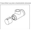 T-kus Ø 80/125 mm s kontrolním otvorem