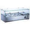 TECHNICA [Sada] Chladicí deska 4xGN 1/3, 1200x395x435 mm + 4x nádoba GN 1/3 150 mm z nerezové oceli s víkem