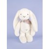 Doudou et Compagnie Paris Doudou Plyšový králík XXL s šátkem bílý 50 cm