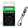 Zfish Obrtlík s karabínou Rolling Swivel & Hooked Snap veľ. 14