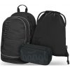 Baagl Čierny školský batoh Core Uni, set: batoh, peračník, sáčok