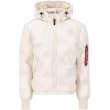 Alpha Industries Zimná bunda Hooded Logo Puffer Biela S