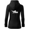 Coma paródia - Mikina dámska trendy zipper s kapucňou - S ( Čierna )