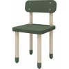Flexa Židle s opěrkou Flexa - Dots (tmavě zelená) uni