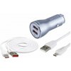 Nabíjačka do zapaľovača 12/24V QC3.0 2x USB + kábel USB > micro USB, WAYME