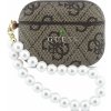 Guess PU 4G Classic Logo Pearl Strap Púzdro pre AirPods 3 Pro hnedé 57983128159