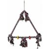 Hojdačka BIRD JEWEL farebná s povrazmi 70 cm