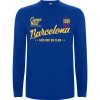 Superfutbal Pánske tričko dlhý rukáv Barcelona, kráľovsky modré Veľkosť: XL