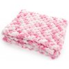 Elsie Puffy color deka - teplá pletená ružová