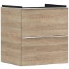 Hansgrohe Xelu Q - Umývadlová skrinka, 63x58x50 cm, 2 zásuvky, prírodný dub/matná biela 54025700