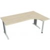 Hobis Pracovný stôl Flex, ergo, ľavý, 180x75,5x120 (80x40) cm, agát/kov