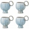 Bloomingville Svetlomodré šálky v súprave na cappuccino z kameniny Avonlea 4 x 250 ml
