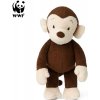 WWF Klub mláďat WWF - opička Mago (hnedá, 22 cm) s pískatkom, mäkká hračka pre batoľatá