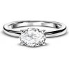 Zlatý dámsky prsteň DF 6251 z bieleho zlata s laboratórnym diamantom s hmotnosťou 1,01 ct 48