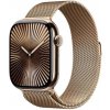 Apple Watch Series 10 GPS + Cellular 46mm Gold Titanium Case with Gold Milanese Loop - SM MC7T4QCA