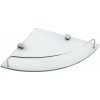 AQUALINE RB115 Rumba sklenená rohová polica 25 x 4,2 x 25 cm, číre sklo