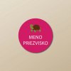 Nažehľovacie menovky na oblečenie (Kopírovat) - 1ks, Kruh 2,3 × 2,3 cm, Korytnačka, Rúžová