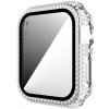 AppleKing puzdro osadené kamienky s tvrdeným sklom pre Apple Watch 42mm - strieborné - možnosť vrátiť tovar ZADARMO do 30tich dní