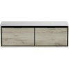 Kúpeľňová skrinka pod umývadlo Sanox Loft craft oak 141 x 47 x 46 cm