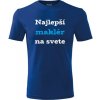 Modré tričko najlepší maklér na svete - darček pre makléra M