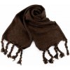 Veľká teplá šatka / pléd 70x185 cm - hnedá