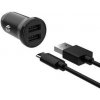 Adaptér do auta FIXED 2xUSB, QC 3.0, 5,4A, 15W + USB-C kábel (FIXCC15N-2UC-BK) čierny