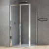 Ronal Arelia bočná stena k sprchovým dverám 100x190 cm sklo Číre profil Strieborný lesk D20F11004007