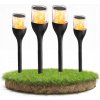 BERGE 4x Solárne záhradné LED lampy Silný plameň 65 cm