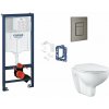 Grohe Rapid SL Set predstenovej inštalácie, klozetu, dosky SoftClose, tlačidla Skate Cosmopolitan a súpravy na vhadzovanie tabliet, kefovaný Hard Graphite SANI11BB5134-GR