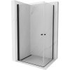 Mexen Pretoria Duo, sprchovací kút s 2-krídlovými dverami 80 (dvere) x 70 (dvere) cm, 6mm číre sklo, čierny profil, 852-080-070-70-00-02