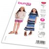 Strih Burda 9247 - Voľné šaty, blúzka pre dievčatá