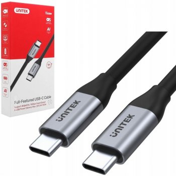 Unitek C14082ABK USB, USB 3.2 Gen 2 (3.1 Gen 2) USB C, 1m, černý