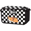 Trojitý Peračník ST.RIGHT SLEEPY CORGI PC5 s vybavením , kockovaný vzor