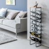 Yamazaki Stojan na fľaše Yamazaki s 8 šikmými policami a drevenou policou Niche shelf 20x88x19cm čierny