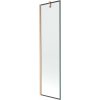 Mexen Next vaňová zástená 1-dielna 50 x 150 cm, čierny vzor, brúsená meď - 895-050-000-00-70-65