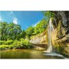 Fototapeta - Nástenné nástenné maľby 3D vodopád Forest Rock 254x184 F00349 (Fototapeta - Nástenné nástenné maľby 3D vodopád Forest Rock 254x184 F00349)