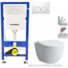 GEBERIT DuofixBasic s bielym tlačidlom DELTA21 + WC LAUFEN PRO RIMLESS + SEDADLO 458.103.00.1 21BI LP1