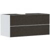 Hansgrohe Xevolos E - Umývadlová skrinka, 118x56x55 cm, 2 zásuvky, matná biela/textilná tmavá sivá 54193660