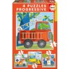 Educa detské puzzle Záchranári-zvieratká progresívne 17144