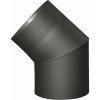 Koleno dymové pr. 130 mm, 45° hrubostenné čierne