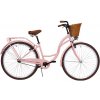 Jasmine B203-pink dámsky mestský bicykel s košíkom 28
