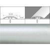 Prechodové lišty A66 - NARÁŽACIE šírka 3,2 x výška 0,54 x dĺžka 93 cm - strieborná, EF-3124 + cena za 1 ks