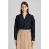 BLÚZKA GANT REL COT SILK BLOUSE EVENING BLUE