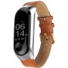 Xiaomi Kožený náhradný náramok pre Mi Band 3/4 Farba: hnedá - strieborná