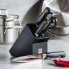 ZWILLING Four Star Black 6 ks - kuchynské nože kované v bloku s kuchynskými nožnicami