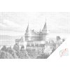 Vymalujsisam.sk Bodkovanie - Bojnický hrad Farba: Čierna, Veľkosť: 40x60cm, Rám: Na plastovej doske