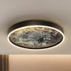 Schuller Valencia Stropné LED svetlo Stone Ø 60 cm, CCT, čierna, kov, akryl - 803359