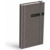 Diář 2026 D802 PU s gumkou gray 90x170mm
