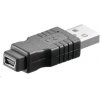 PREMIUMCORD Redukcia USB 2.0 A - MINI-B 5 PIN (M/ F) kur-10